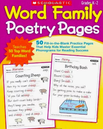学乐word family单词家族教学资源word family poetry pages 高清PDF源文件下载