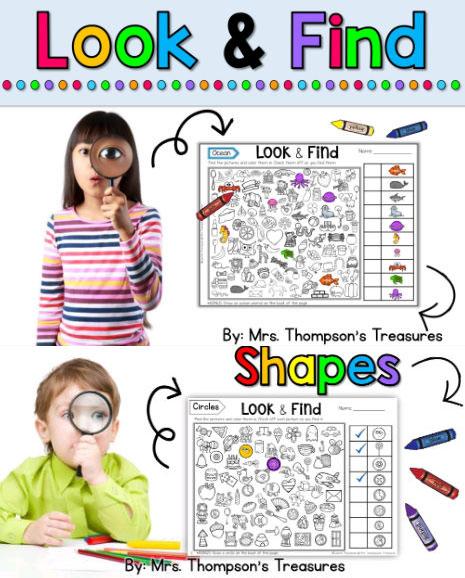 5册专注力训练《Look&find》超级火爆的寻物游戏专题英文练习册