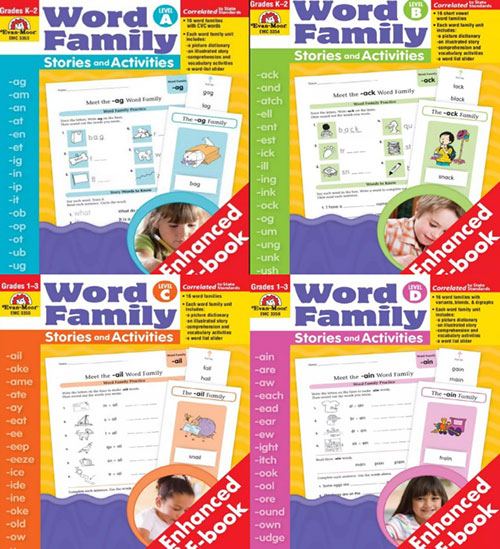 美国小学都用的练习册《Evan Moor Word Family》背单词  包含500个常用单词