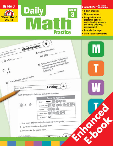 Evan Moor《Daily Math Practice》G1-G6全6册每日练习数学教材PDF