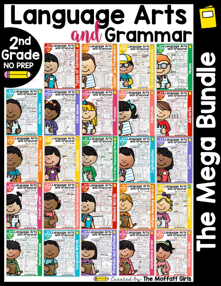 1500页语法练习册《language arts and grammar》含初阶语法22套，进阶语法24套