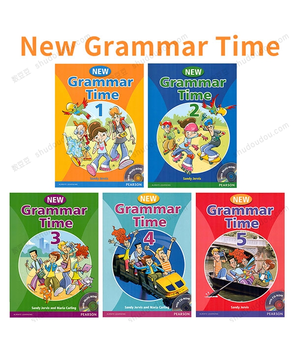 20年经典推荐！培生语法教材《New Grammar Time》学生用书+音频+互动学习软件 全5级 小学生必备的语法读物！
