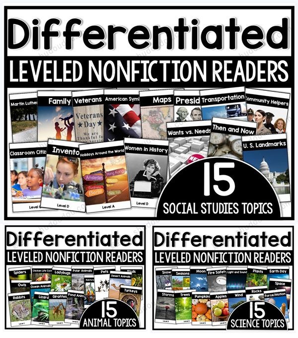 美国小学生英语非小说类科学、社会、动物分级阅读主题 3册高清含练习