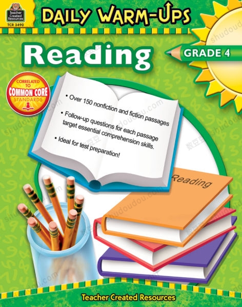 权威好用英文阅读理解分级练习册《Daily warm-ups Reading》一共有8个级别，可以从小学用到高中