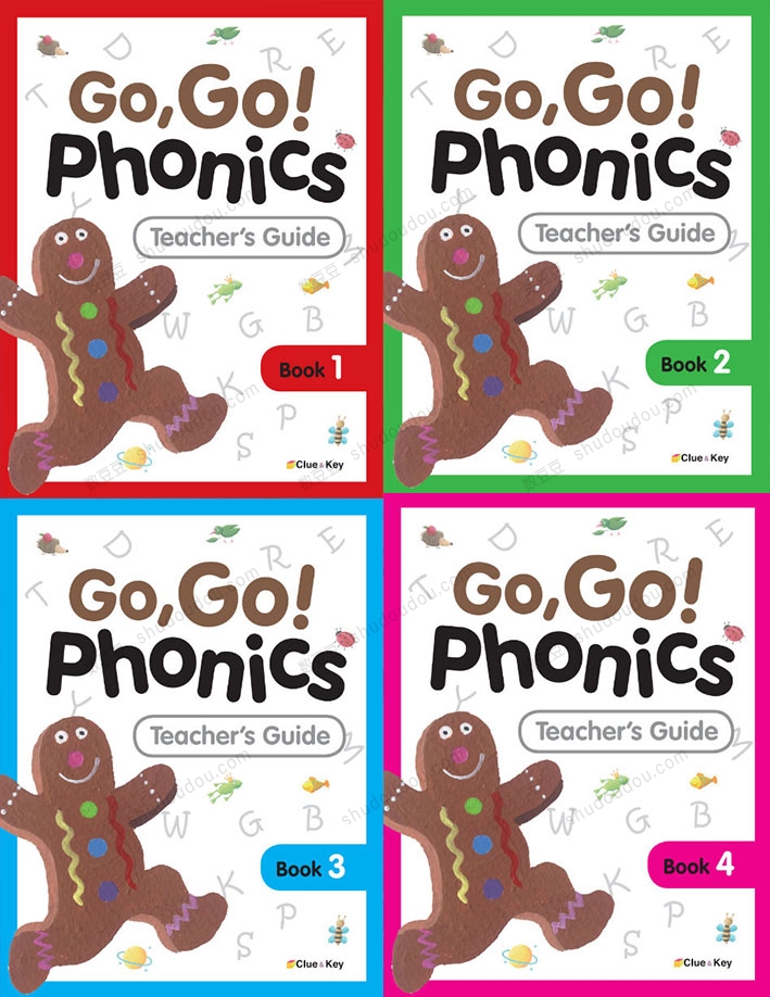 迄今为止最棒的多媒体互动学习课程 3个月学会自然拼读《GoGo Phonics》1-4级~书生用书+教师用书+练习册+白板+音频等