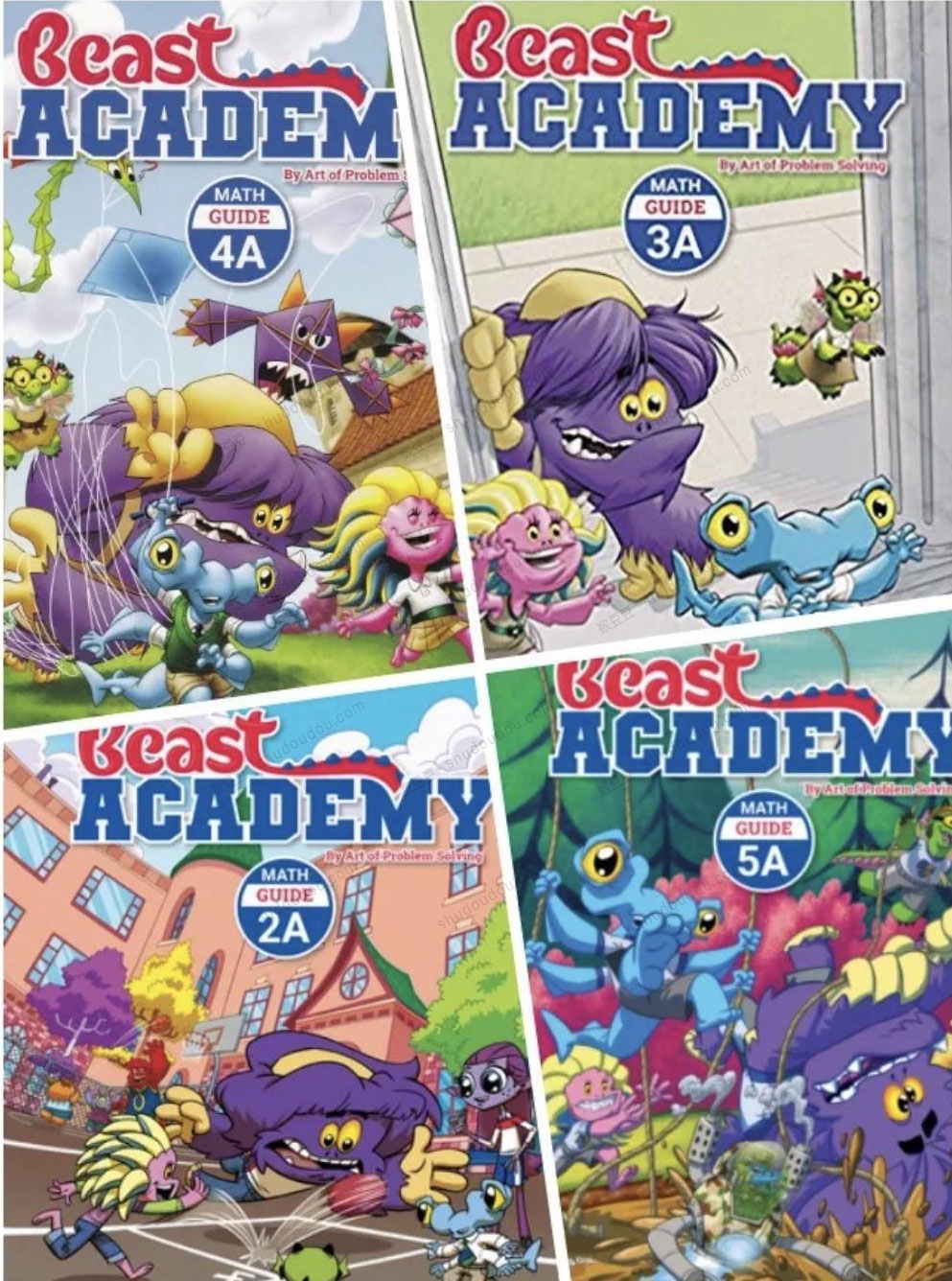 学霸们都在学的《怪兽学院数学》Beast Academy Math 4个级别 外教视频+指南+练习册+拼图游戏等！