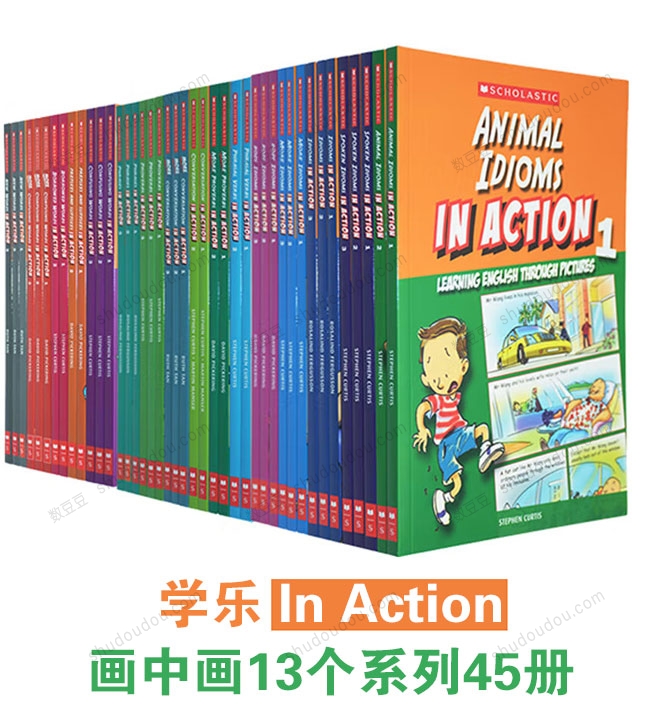 学乐 In Action 画中画系列45册 轻松全面搞定英文学习13大主题