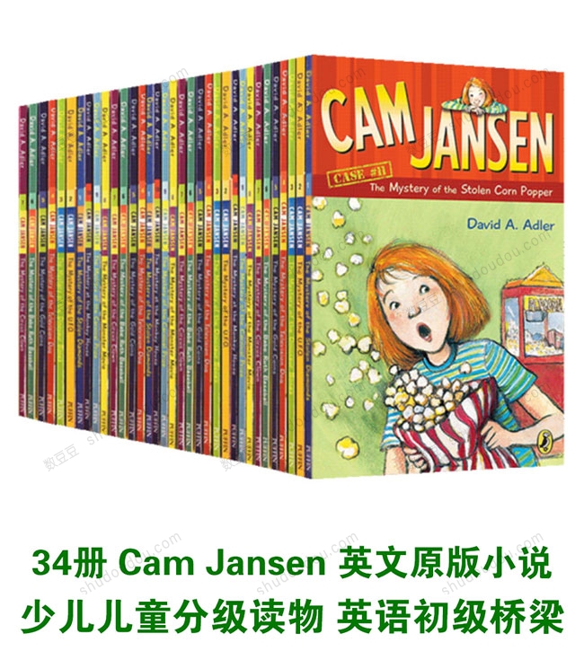 初级章节书照相机女孩《Cam Jansen》儿童钟情的侦探故事合集34本,PDF+epub+mobi+MP3