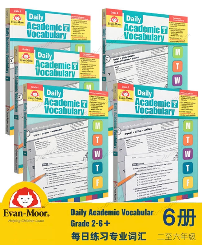 Daily系列的学术词汇练习册《Academic Vocabulary》G2-G6+共6册 带答案