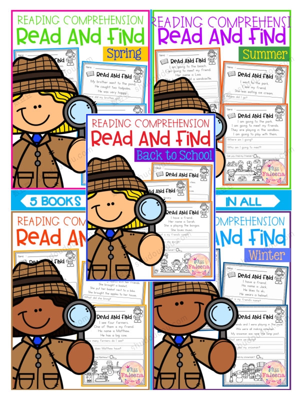 国外小学英语初级阅读理解句型练习《Reading Comprehension Read and Find》5册