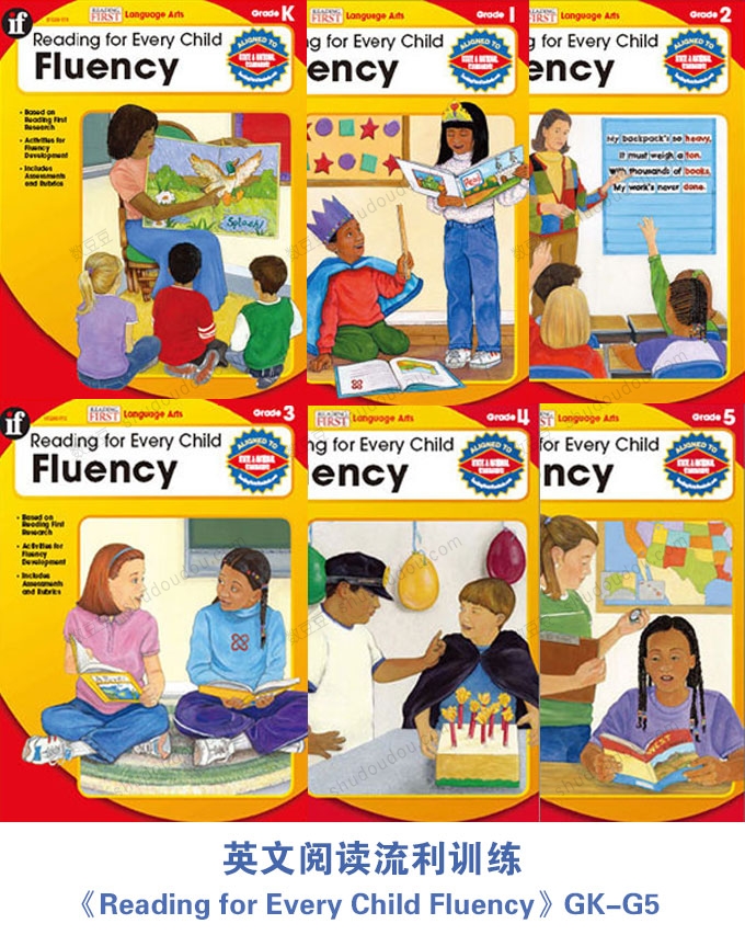 不可缺少的英文阅读流利训练《Reading for Every Child Fluency》6册GK-G5