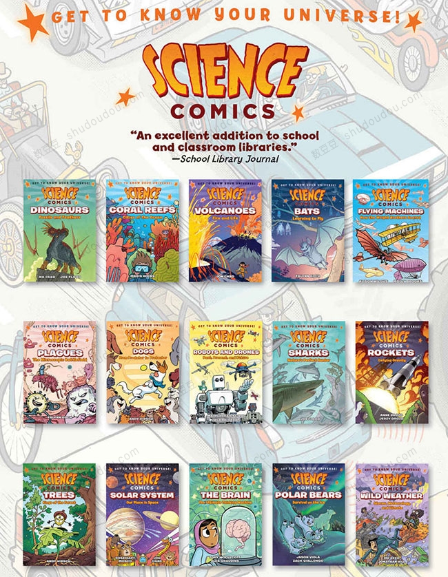23本科学连环画《Science comics》让孩子轻松掌握世界运转的秘密,不知不觉学英语!