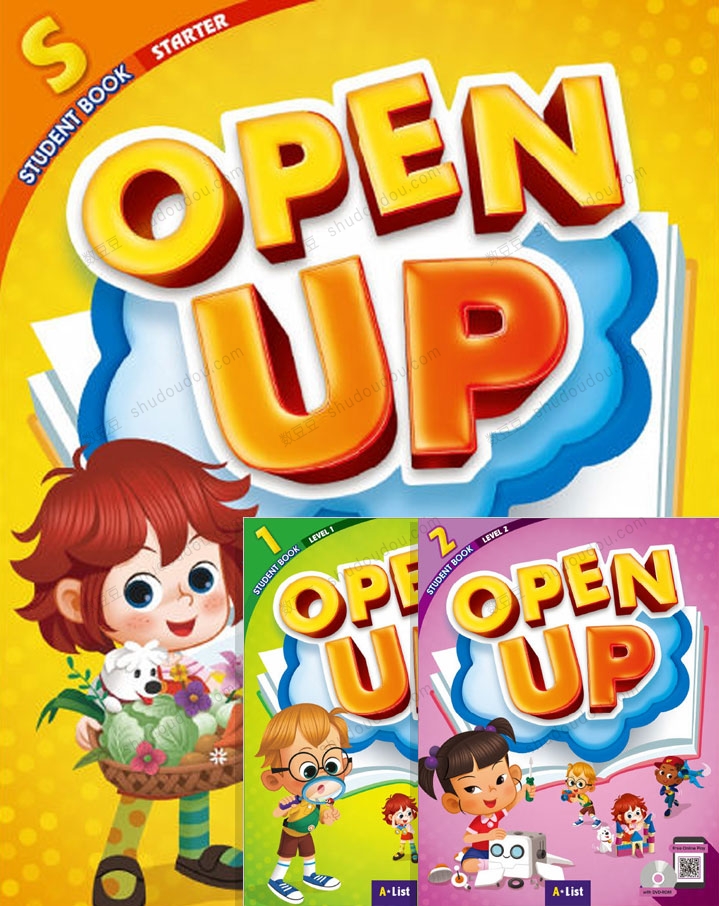 幼小衔接英语教材《Open Up》适合3-6岁，全套3个级别（Starter,1,2级）学生书+练习册及测试等（含答案）+音频