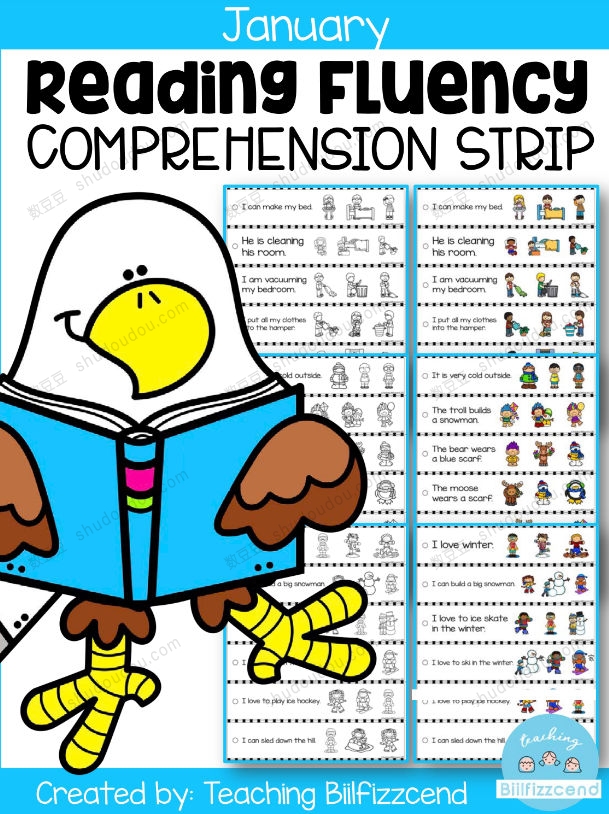 一句话英语阅读理解训练纸带有插图，非常适合低龄宝宝！小红书爆款！