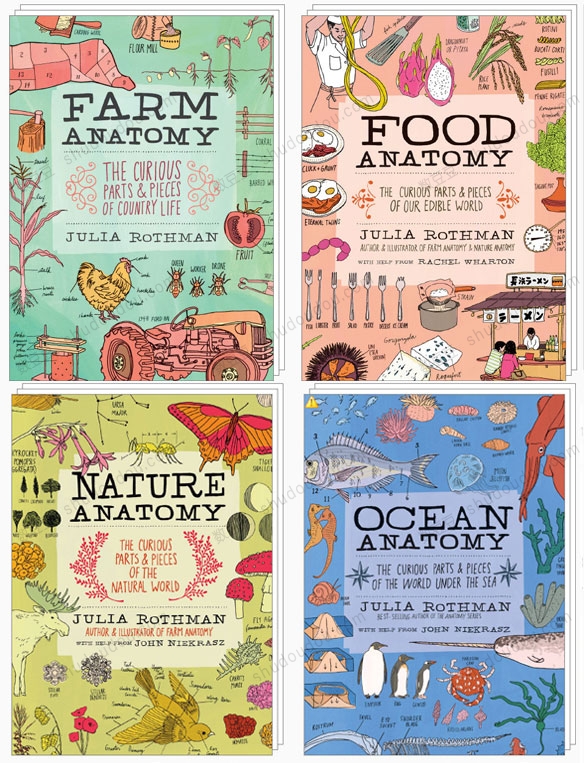 纽约知名童书插图画家最新科普童书系列,一共四册,每册225页,自然+海洋+食物+农场四大主题,图文并茂,生动有趣,特别适合小朋友们阅读。